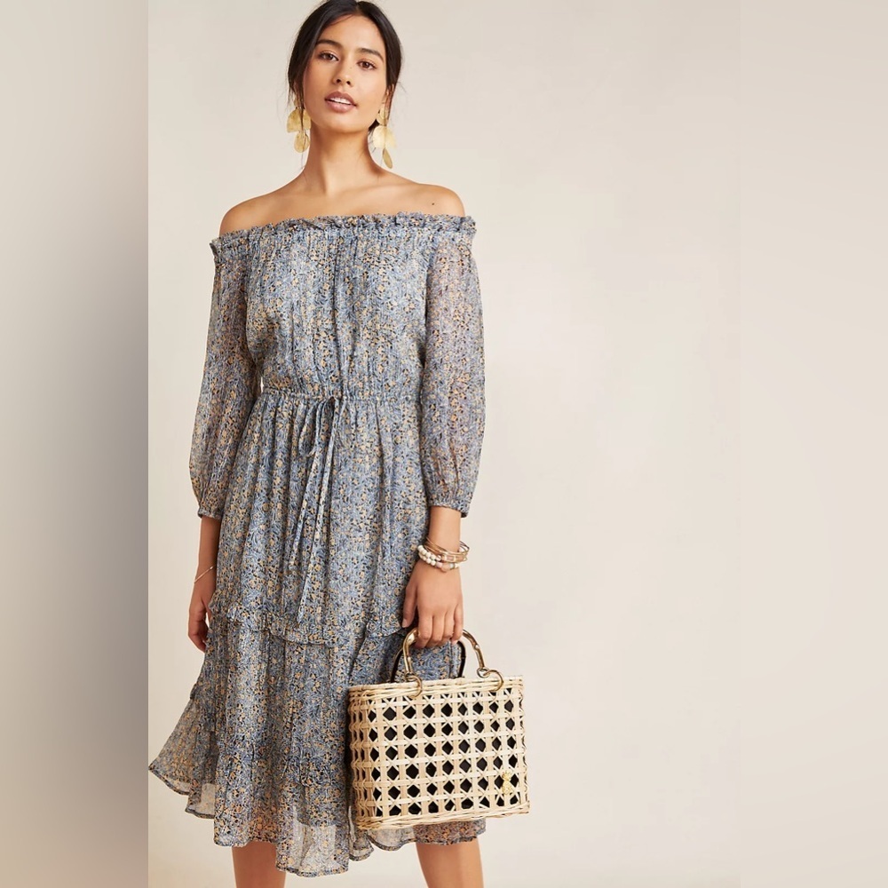 Anthropologie Kira Off-The-Shoulder Prairie Dress